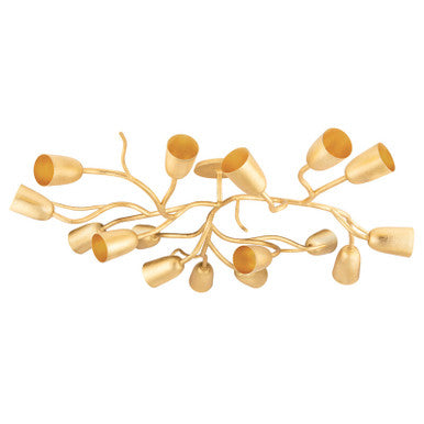 Hudson Valley Lighting Vine Semi Flush in Gold Leaf 5067-GL