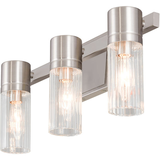 Livex Lighting Midtown  Collection 3 Light Brushed Nickel Bath Light in Brushed Nickel 50683-91