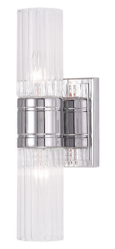 Livex Lighting Midtown  Collection 2 Light Polished Chrome Bath Light in Polished Chrome 50692-05