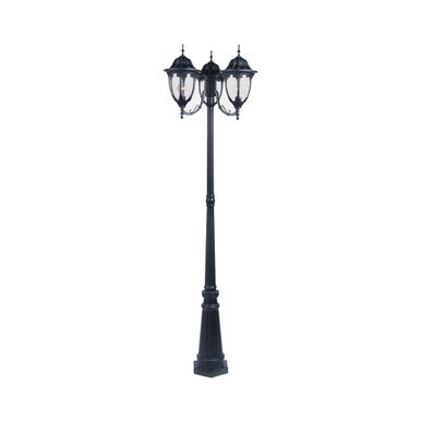 Acclaim Lighting Suffolk 3-Head Matte Black Post Light in Matte Black 5069BK