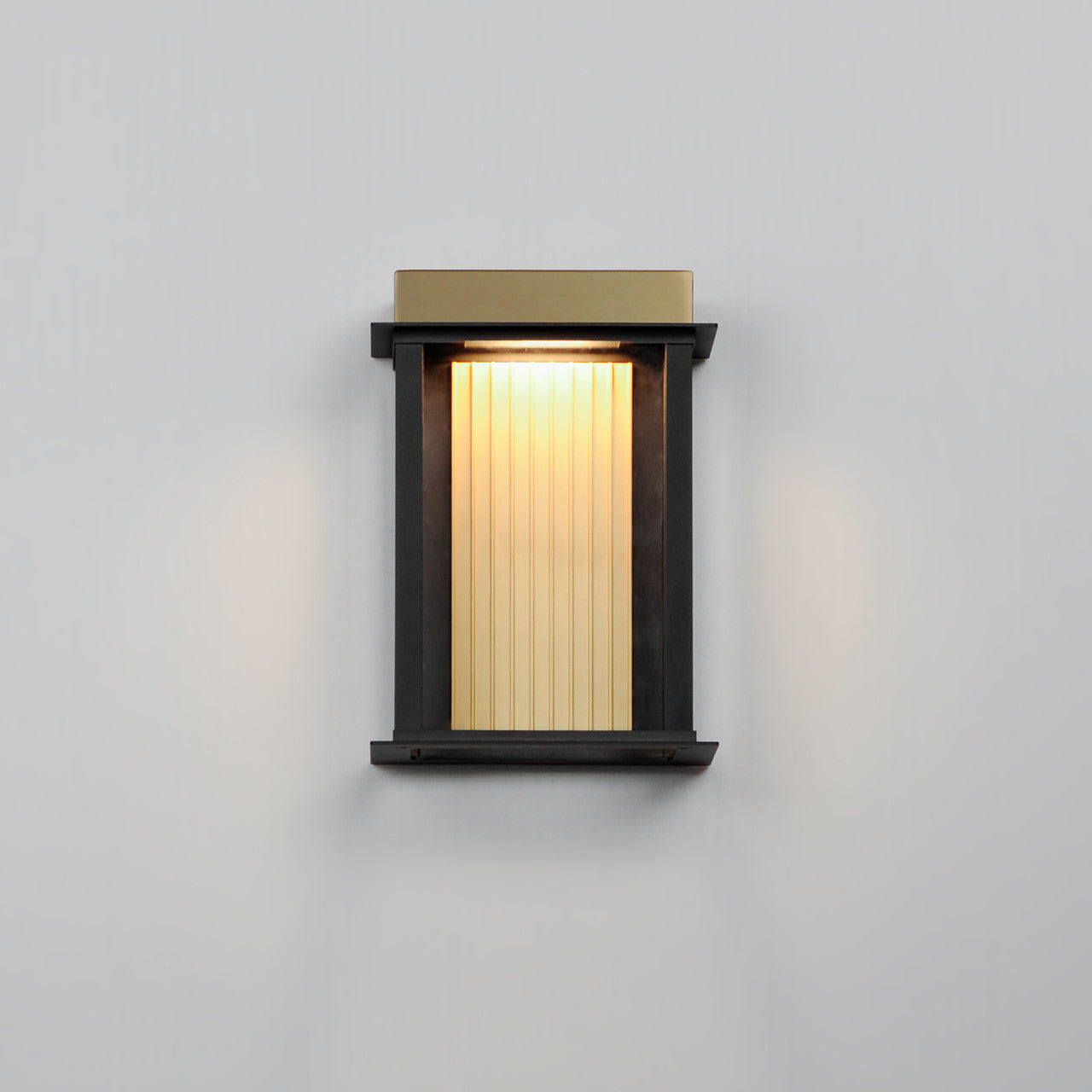 Maxim Rincon Small LED Outdoor Sconce in Black / Gold 50752BKGLD