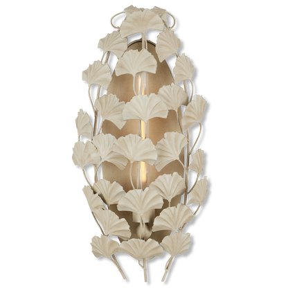 Currey & Co. Maidenhair Ivory 1-Light Wall Sconce 5000-0230