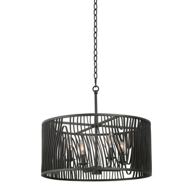 Kalco Morre 21 Inch Convertible Pendant / Semi Flush 507541BI