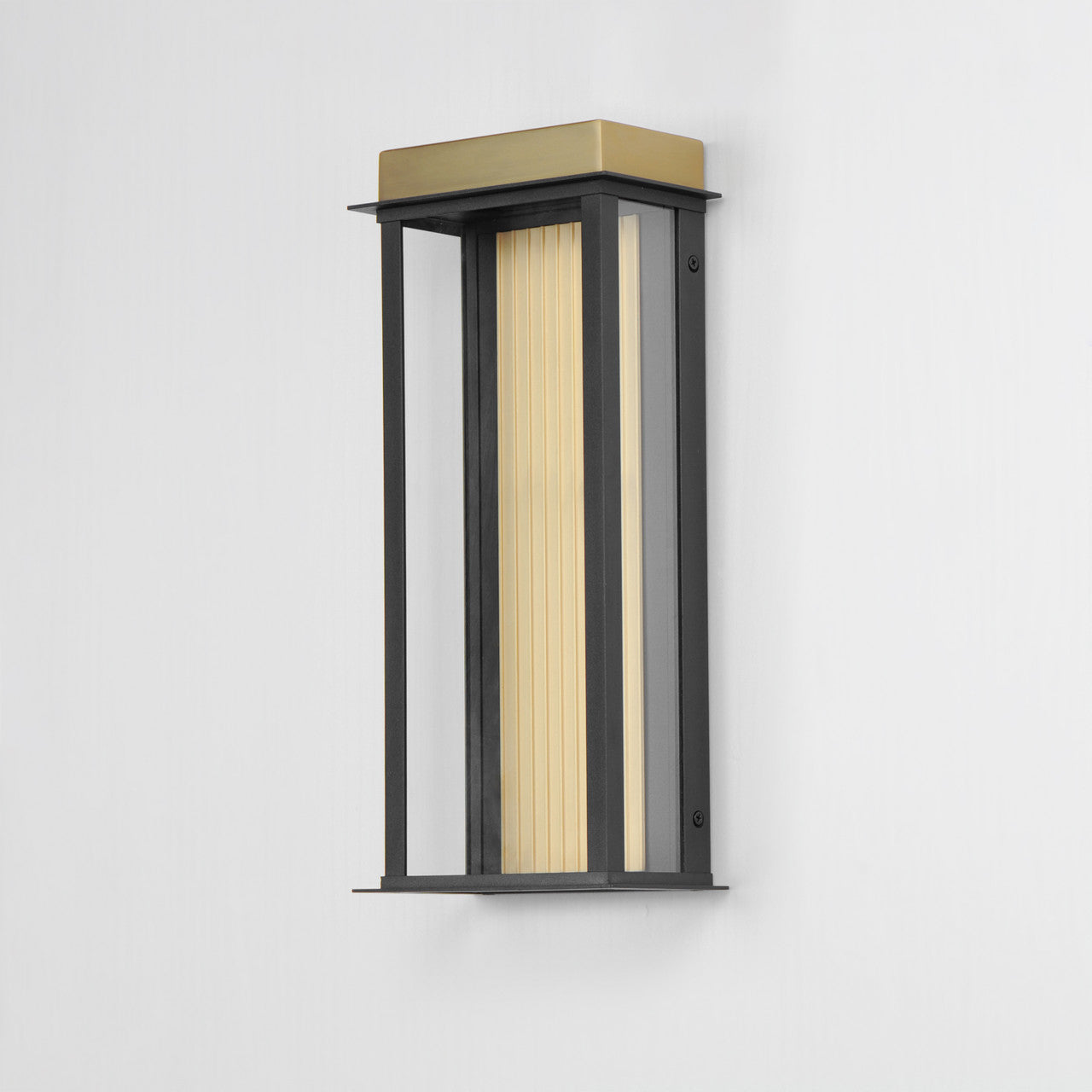 Maxim Rincon Large LED Outdoor Sconce in Black / Gold 50754BKGLD