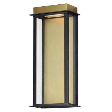 Maxim Rincon Large LED Outdoor Sconce in Black / Gold 50754BKGLD