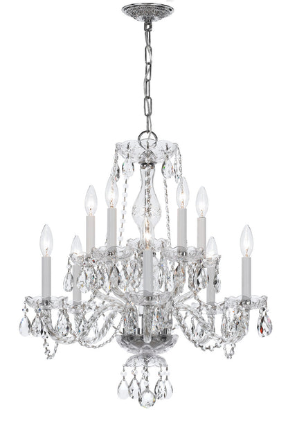 Crystorama Traditional Crystal 10 Light Clear Crystal Polished Chrome Chandelier 5080-CH-CL-MWP