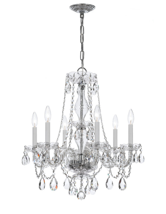 Crystorama Traditional Crystal 6 Light Spectra Crystal Polished Chrome Chandelier 5086-CH-CL-SAQ