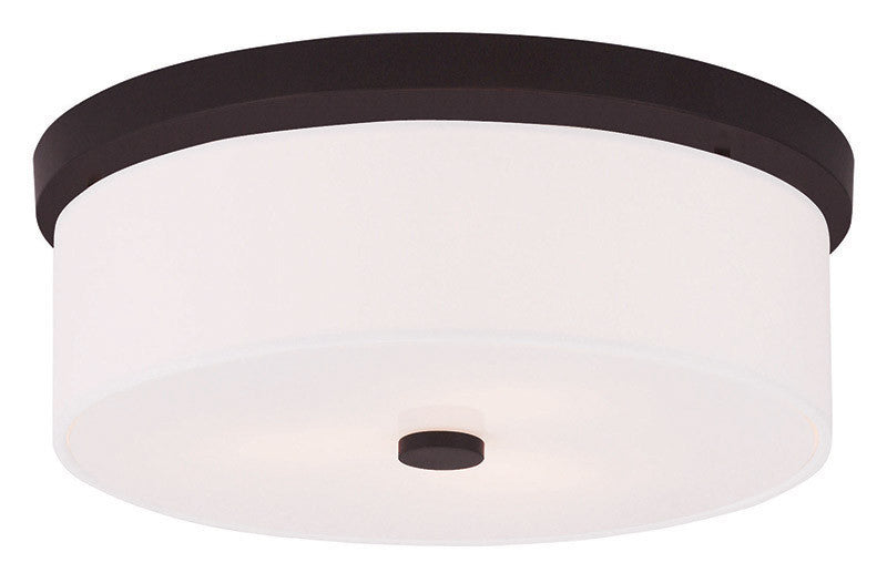 Livex Lighting Meridian Collection 3 Light Bronze Ceiling Mount in Bronze 50864-07