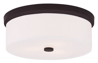 Livex Lighting Meridian Collection 3 Light Bronze Ceiling Mount in Bronze 50864-07