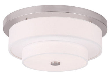 Livex Lighting Meridian Collection 4 Light Brushed Nickel Ceiling Mount in Brushed Nickel 50865-91