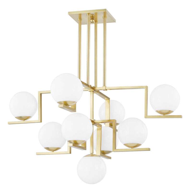 Hudson Valley Lighting Tanner Chandelier in Aged Brass 5089-AGB