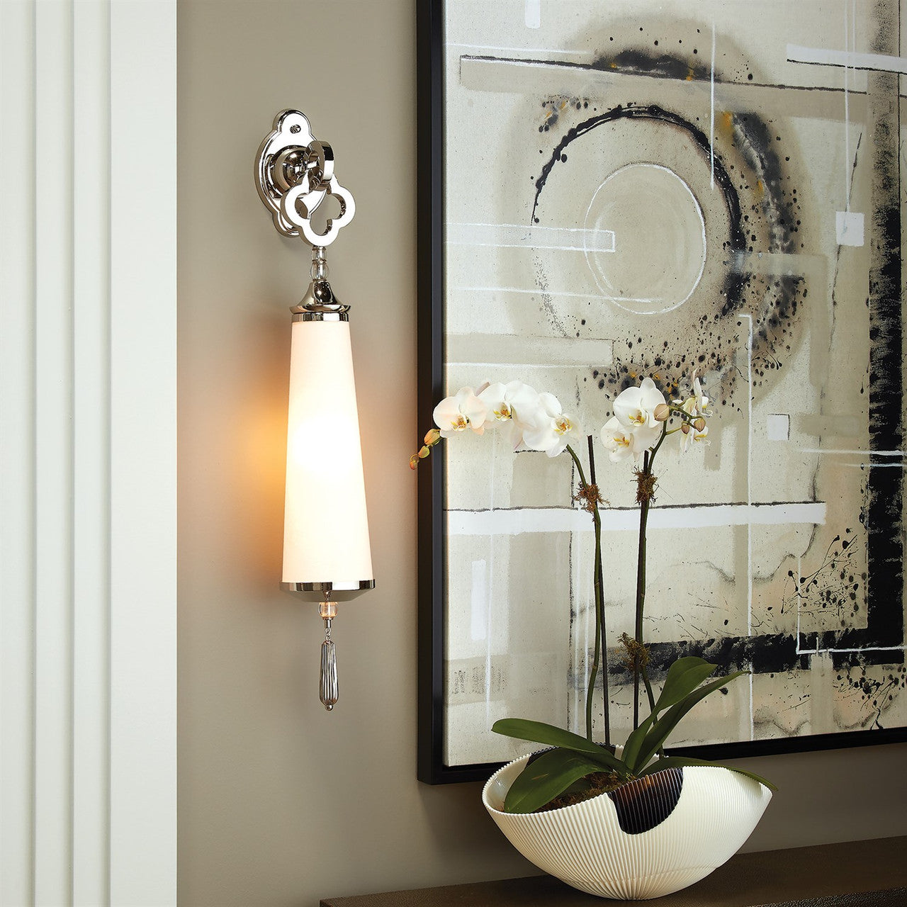 Global Views Quatrefoil Sconce in Nickel in HW RT9.90005-HW