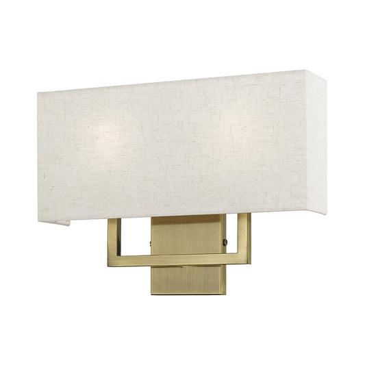 Livex Lighting Pierson Collection  2 Light Antique Brass ADA Sconce in Antique Brass 50995-01