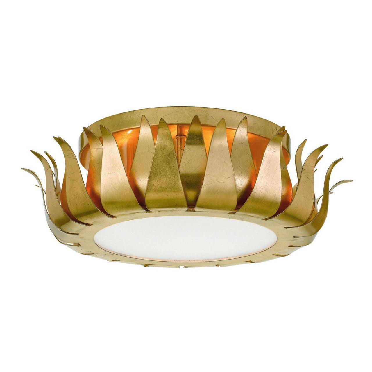 Crystorama Broche 3 Light Antique Gold Ceiling Mount 510-GA