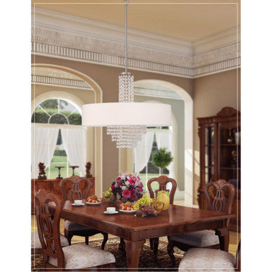 Livex Lighting Carlisle Collection 5 Light Brushed Nickel Chandelier in Brushed Nickel 51034-91