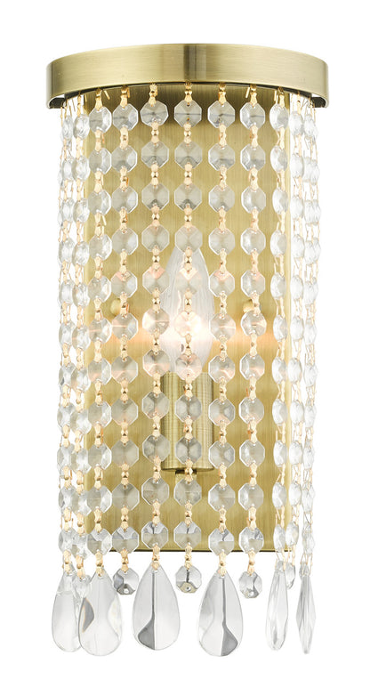 Livex Lighting Elizabeth Collection  1 Light Antique Brass ADA Sconce  in Antique Brass 51061-01