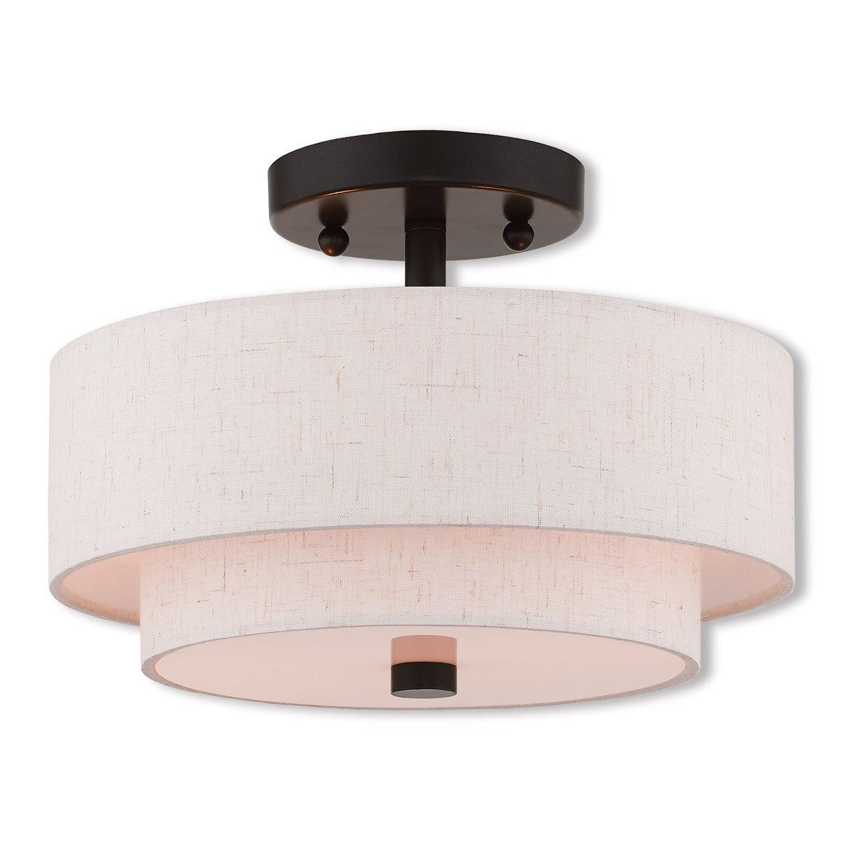 Livex Lighting Claremont Collection 2 Lt EBZ Ceiling Mount in English Bronze 51082-92