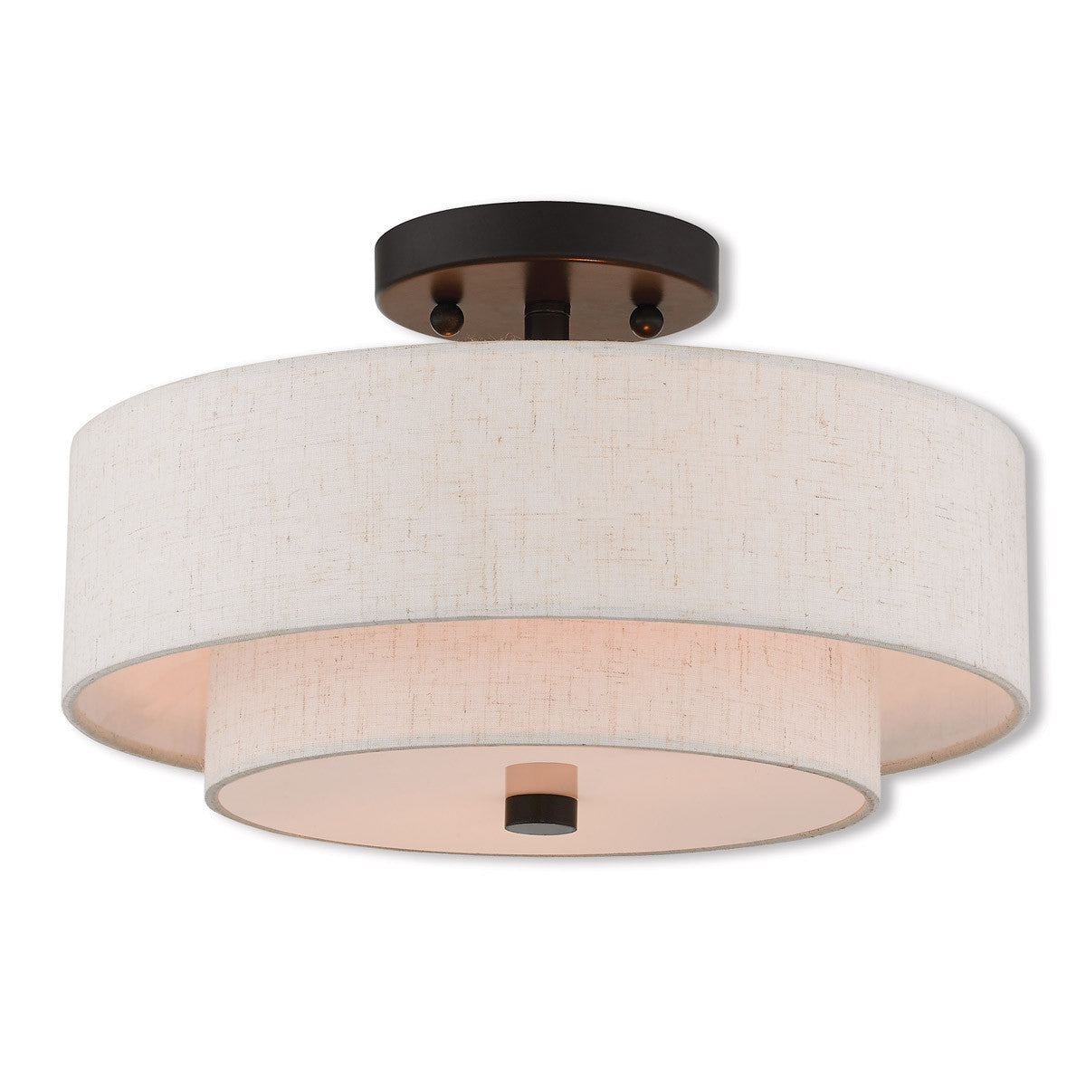 Livex Lighting Claremont Collection 2 Lt EBZ Ceiling Mount in English Bronze 51083-92