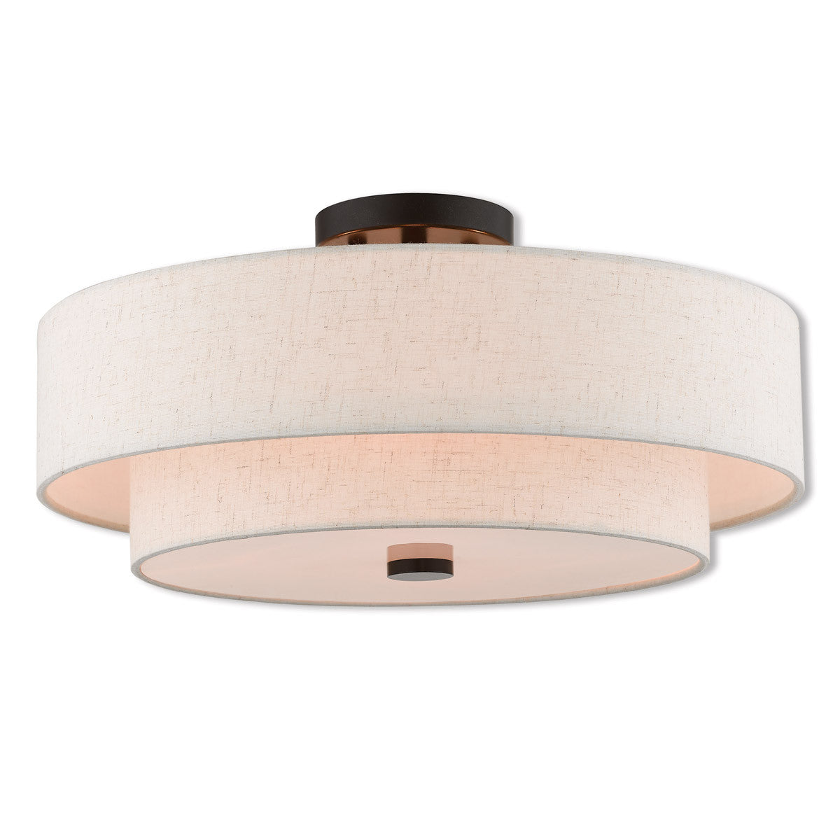 Livex Lighting Claremont Collection 4 Lt EBZ Ceiling Mount in English Bronze 51085-92