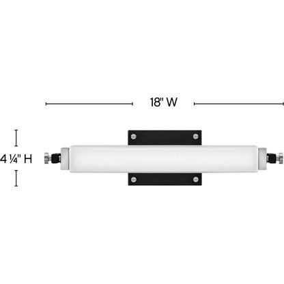 Hinkley Lighting Rollins Small LED Sconce Black with Chrome accents 51090BK-CM