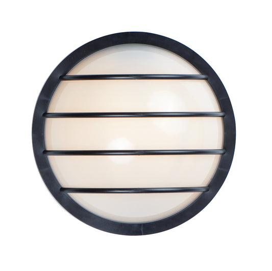 Maxim Bulwark 1-Light LED Outdoor Wall Sconce in Black 51112FTBK