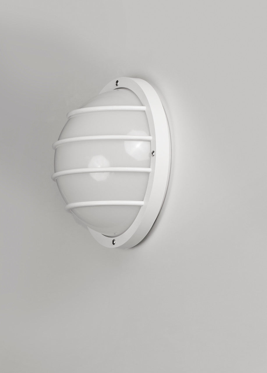 Maxim Bulwark 1-Light LED Outdoor Wall Sconce in White 51112FTWT