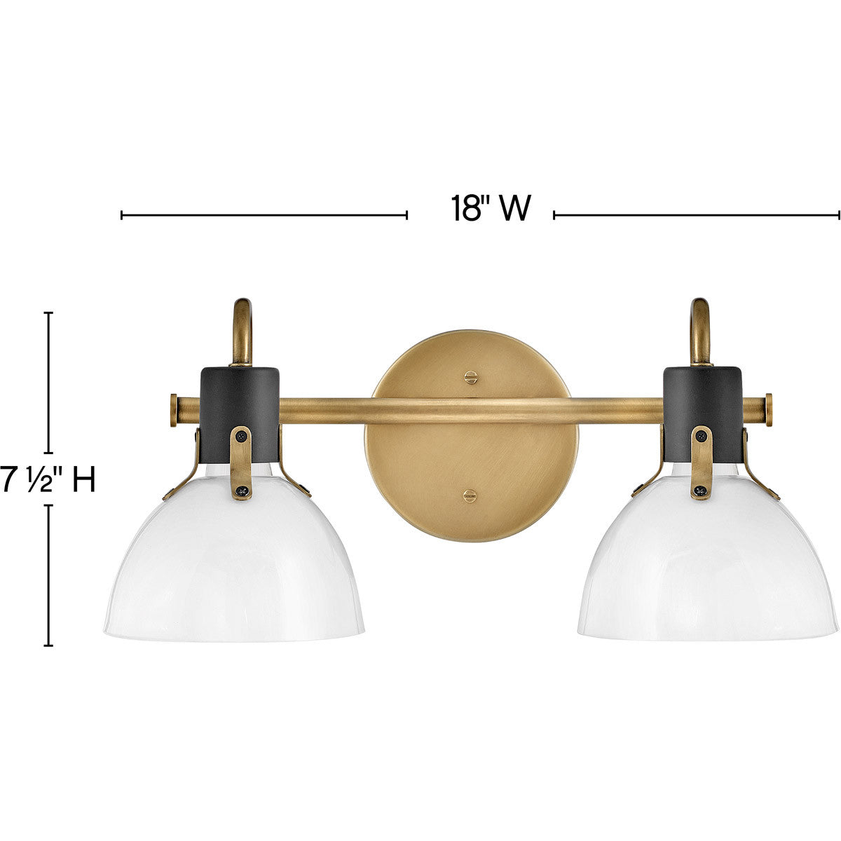 Hinkley Lighting Argo Two Light Vanity Heritage Brass 51112HB