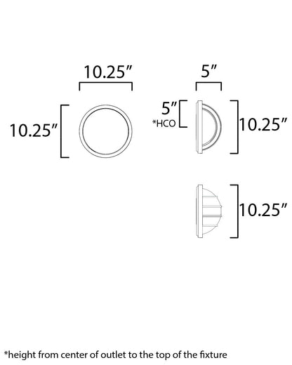 Maxim Bulwark 1-Light LED Outdoor Wall Sconce in White 51112FTWT