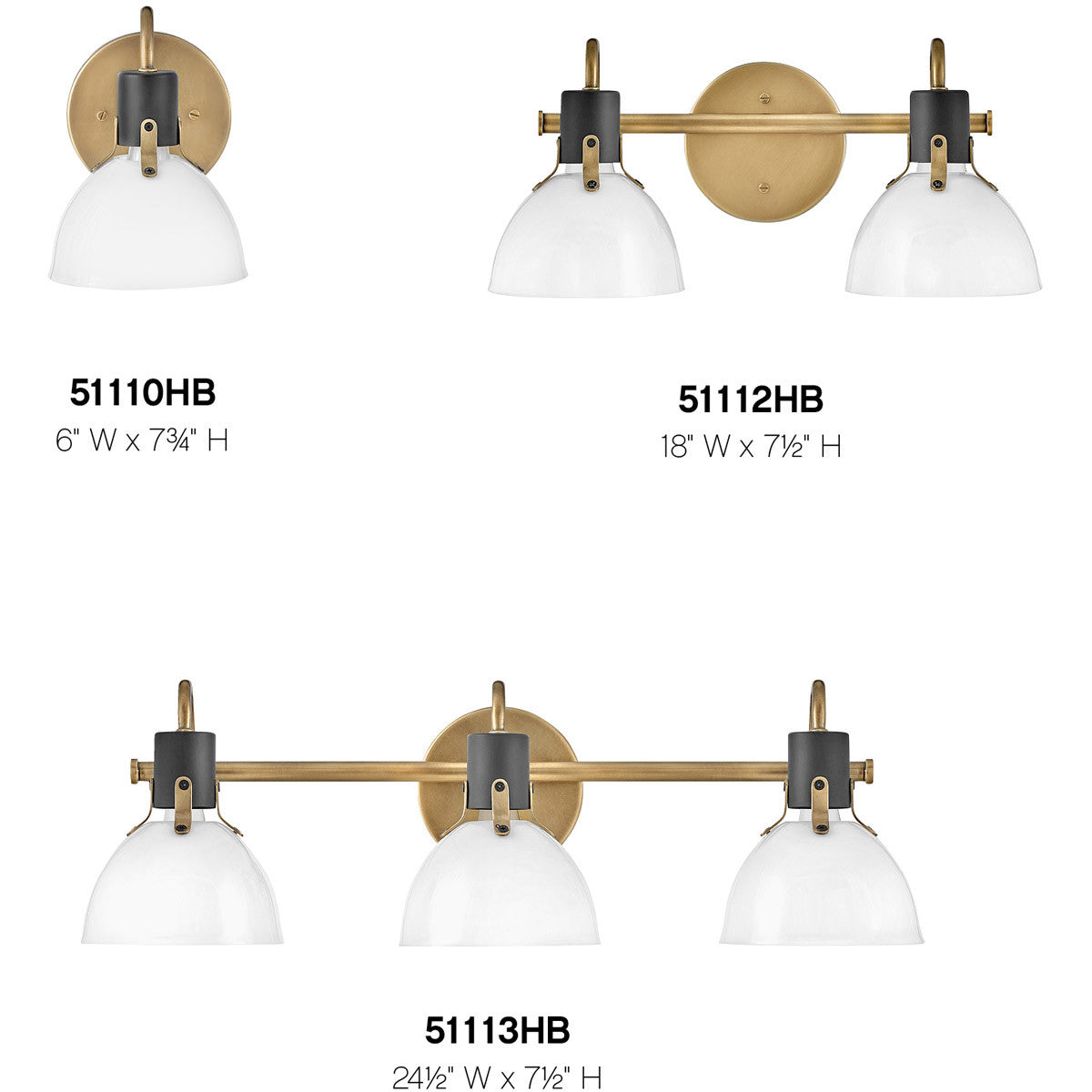 Hinkley Lighting Argo Three Light Vanity Heritage Brass 51113HB