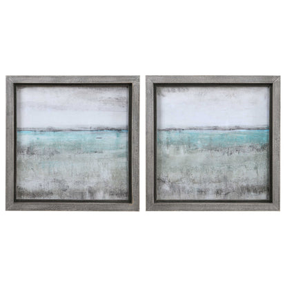 Uttermost Aqua Horizon Framed Prints Set/2 51114