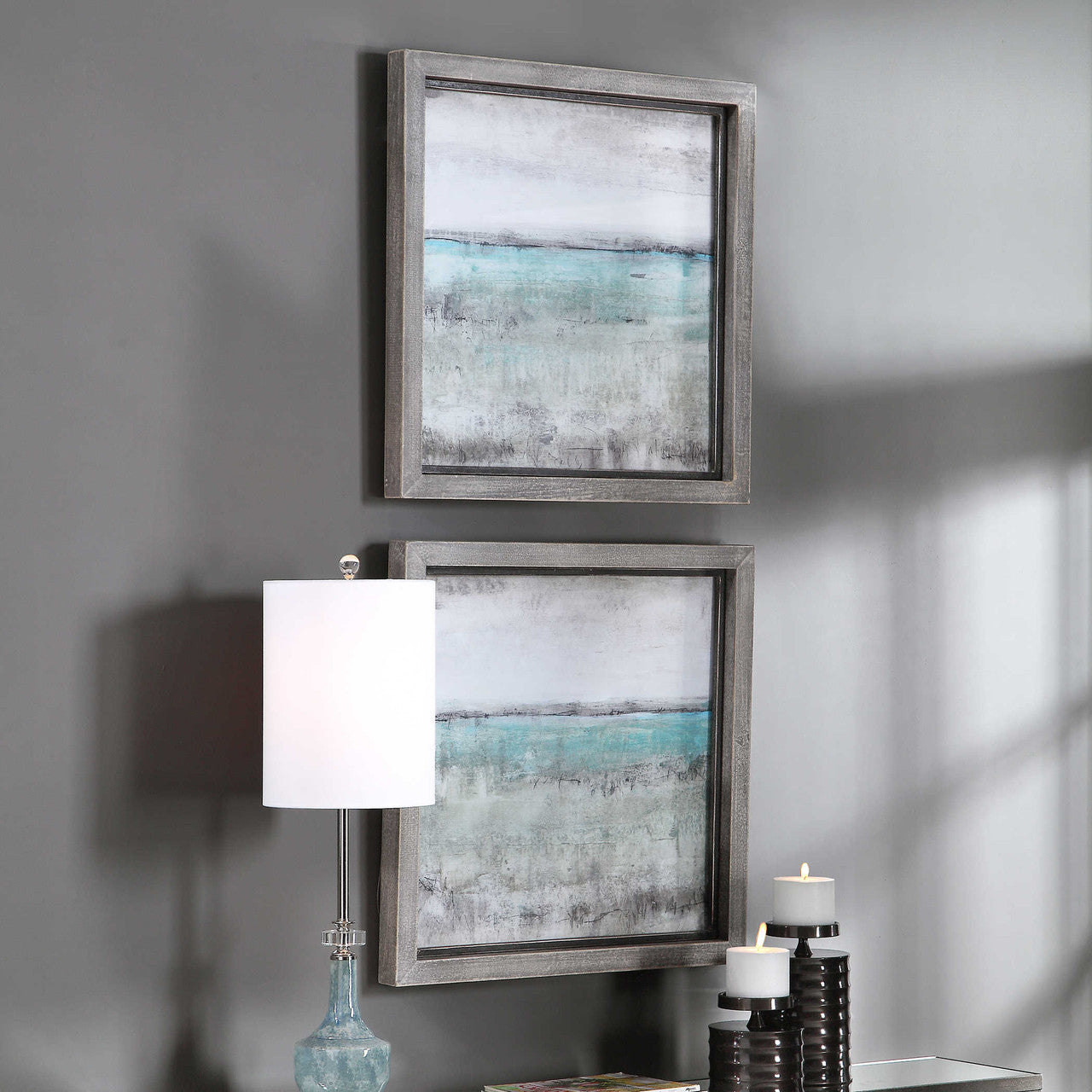 Uttermost Aqua Horizon Framed Prints Set/2 51114