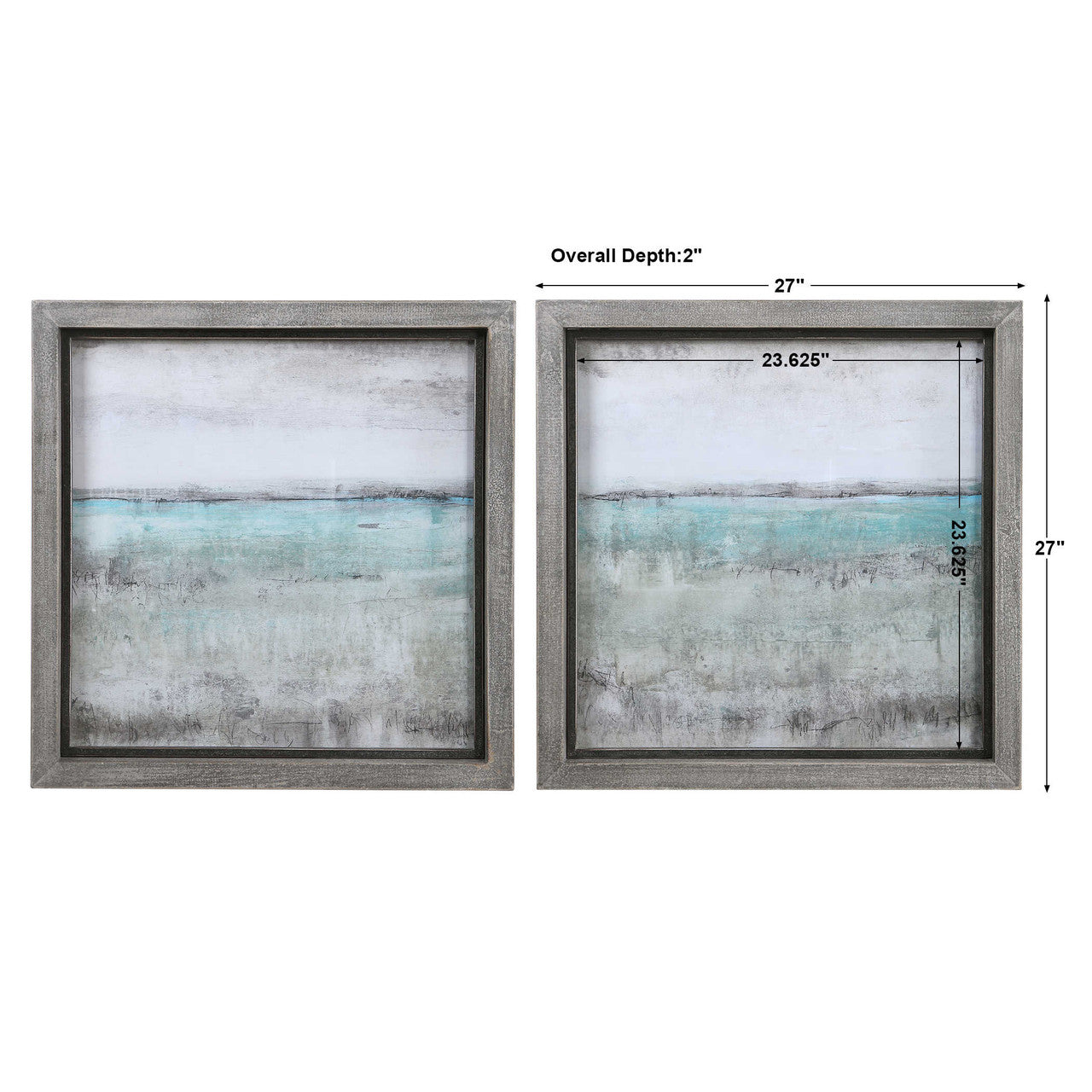 Uttermost Aqua Horizon Framed Prints Set/2 51114