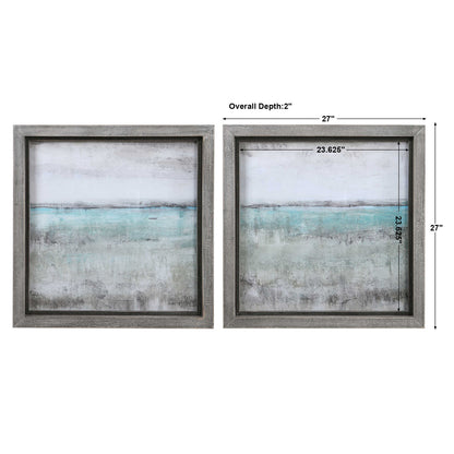 Uttermost Aqua Horizon Framed Prints Set/2 51114