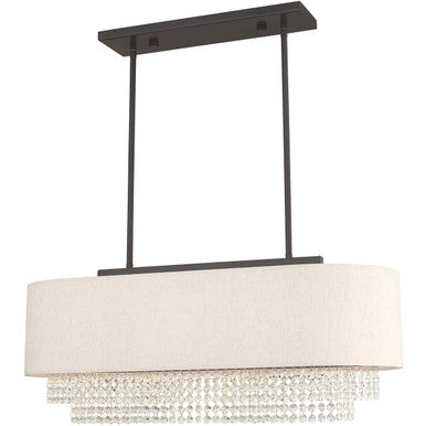 Livex Lighting Carlisle Collection 3 Lt English Bronze Linear Chandelier in English Bronze 51123-92