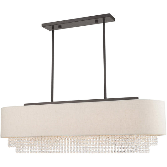 Livex Lighting Carlisle Collection 5 Lt English Bronze Linear Chandelier in English Bronze 51125-92