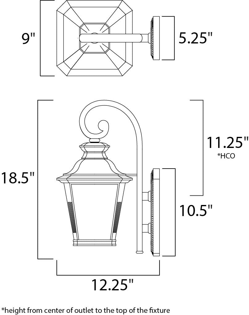 Maxim Knoxville LED Outdoor Wall Sconce in Bronze 51125FSBZ