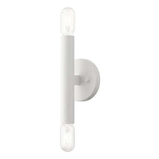 Livex Lighting Copenhagen Collection  2 Light White ADA Sconce in White 51132-03