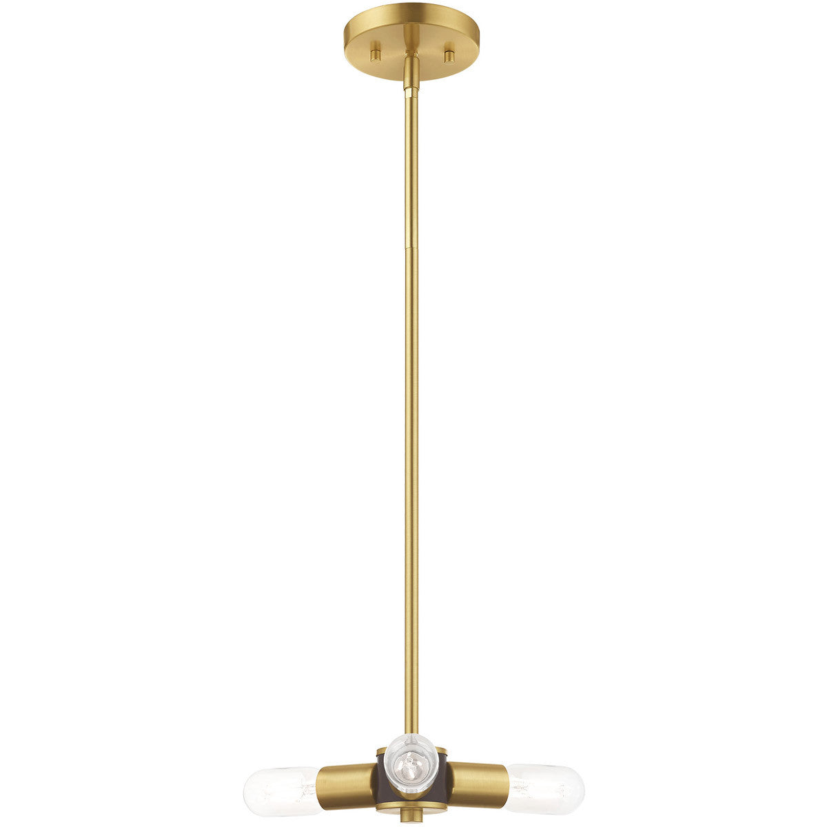 Livex Lighting Copenhagen Collection 3 Lt Satin Brass Mini Chandelier in Satin Brass 51133-12