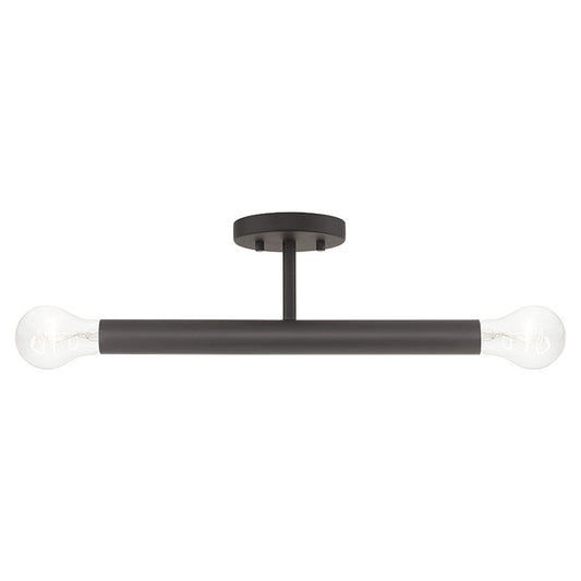 Livex Lighting Copenhagen Collection 2 Light Bronze Semi-Flush 51139-07