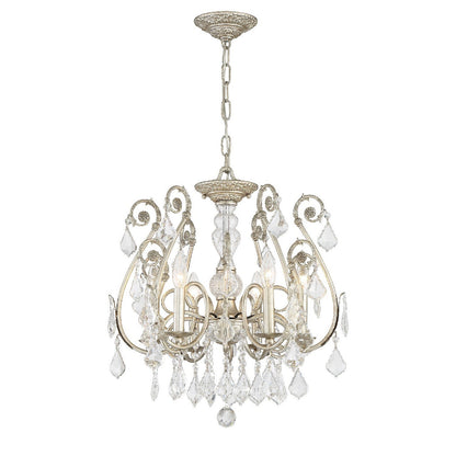 Crystorama Regis 6 Light Hand Cut Crystal Olde Silver Mini Chandelier 5115-OS-CL-MWP