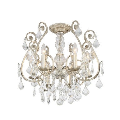 Crystorama Regis 6 Light Hand Cut Crystal Olde Silver Ceiling Mount 5115-OS-CL-MWP_CEILING