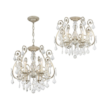 Crystorama Regis 6 Light Spectra Crystal Olde Silver Mini Chandelier 5115-OS-CL-SAQ