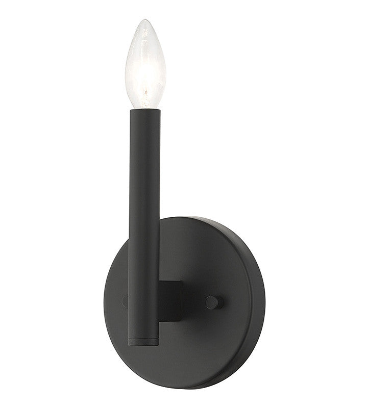 Livex Lighting Copenhagen Collection 1 Light Black ADA Sconce 51171-04