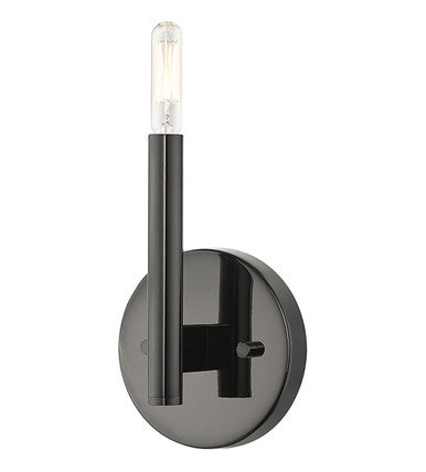 Livex Lighting Copenhagen Collection 1 Light Black Chrome ADA Sconce 51171-46