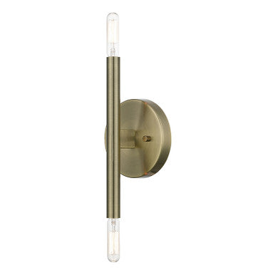 Livex Lighting Copenhagen Collection  Antique Brass ADA 2-Llght Wall Sconce in Antique Brass 51172-01