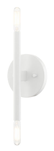 Livex Lighting Copenhagen Collection  2 Light White ADA Sconce  in White 51172-03