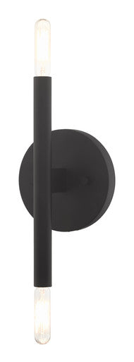 Livex Lighting Copenhagen Collection  2 Light Black ADA Sconce  in Black 51172-04