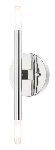 Livex Lighting Copenhagen Collection  2 Light Polished Chrome ADA Sconce  in Polished Chrome 51172-05