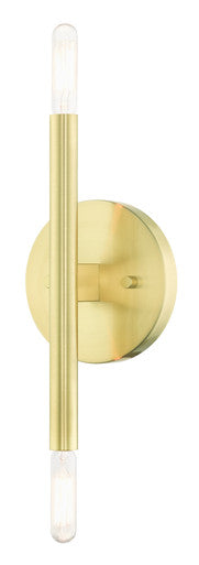 Livex Lighting Copenhagen Collection  2 Light Satin Brass ADA Sconce  in Satin Brass 51172-12