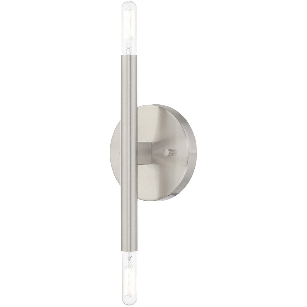 Livex Lighting Copenhagen Collection 2 Lt Brushed Nickel ADA Wall Sconce in Brushed Nickel 51172-91